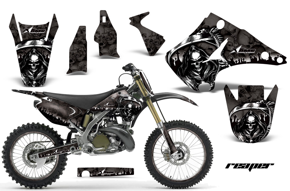 Kawasaki KX 125 250 03-08 NP Graphic Kit REAPER-BLK